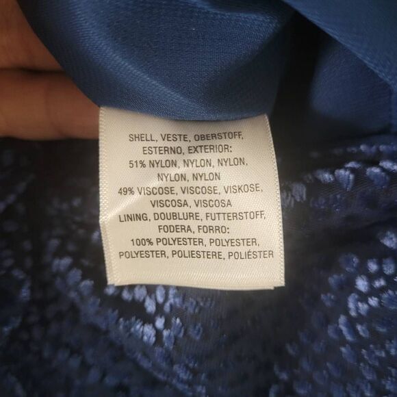 Anthropologie Velvet Nova Jumpsuit Sz 0 Navy Blue Textured Sleeveless Straight - Picture 7 of 13